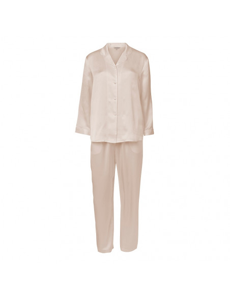 Lady Avenue 25-80112 sidenpyjamas basfärgerna