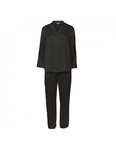 Lady Avenue 25-80112 sidenpyjamas basfärgerna