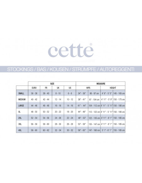 Cette 347-12 Versailles Stay-up S-4XL