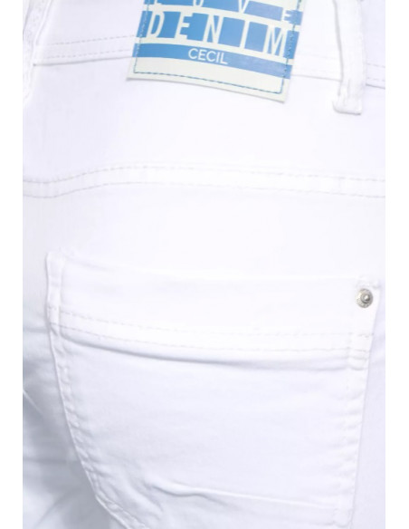 Cecil 374944 Scarlett vita jeans 26"-längd
