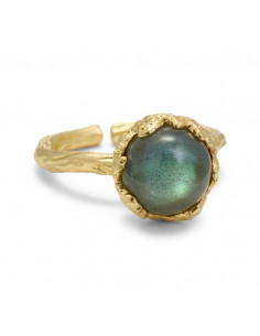 Pure by Nat 48252 Ring m sten 10mm - i tre färger