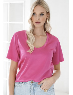 Blond hour Perfect V-neck top shiny - i flera färger 2