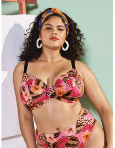 Elomi Brianna Padded Half Cup Underwire Bra (8081)- Very Pink, Cayenne, 32HH  : : Clothing, Shoes & Accessories