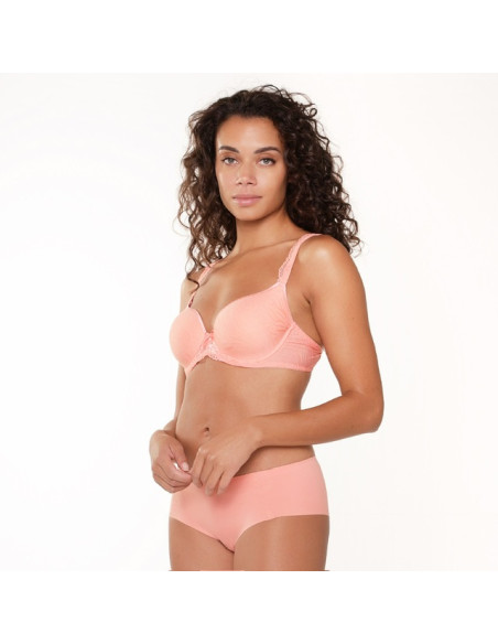 Lingadore 1400-1 Uni-fit t-shirt - coral jacquard