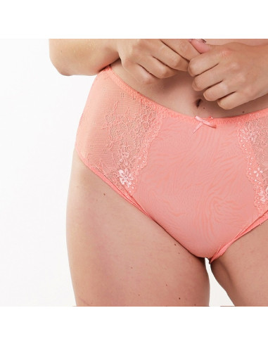 Lingadore 1400B-1 High waist - coral jacquard