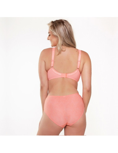 Lingadore 1400B-1 High waist - coral jacquard