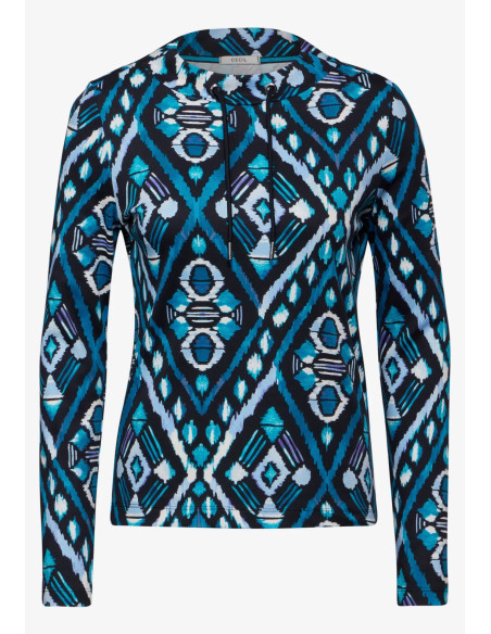 Cecil 322258 Funnel neck shirt