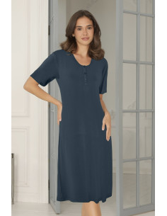 Lady Avenue 51-50521 nattlinne långt S/S bambu - Indigo
