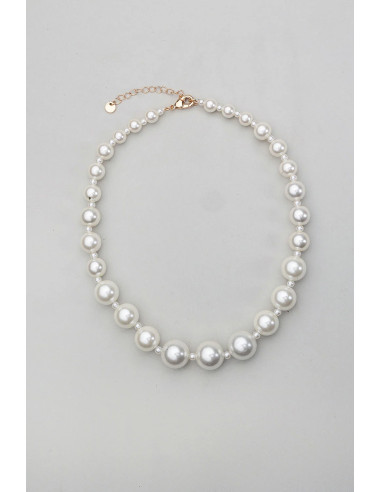 Bow19 Pearl Necklace short