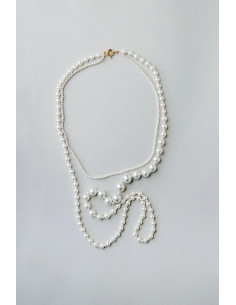 Bow19 Pearl Necklace 2 row
