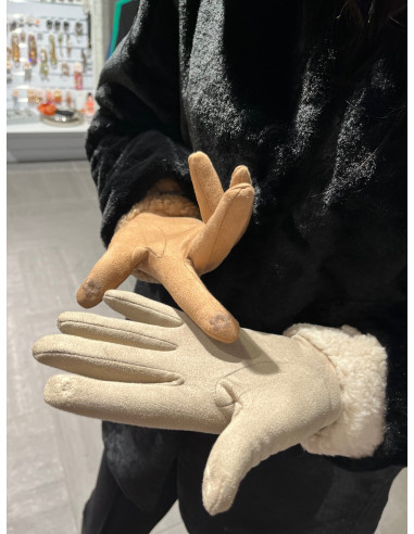 Top design GT254 Handskar teddykant - i två färger