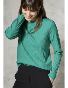 Cecil 322493 Solid Rib t-shirt long sleeve - i flera färger