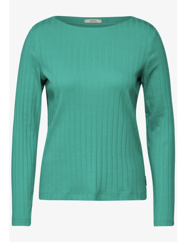 Cecil 322493 Solid Rib t-shirt long sleeve - i flera färger