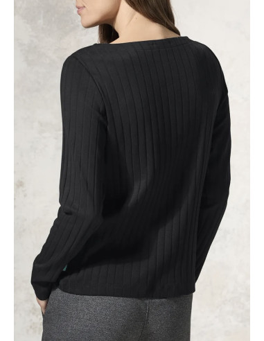 Cecil 322493 Solid Rib t-shirt long sleeve - i flera färger