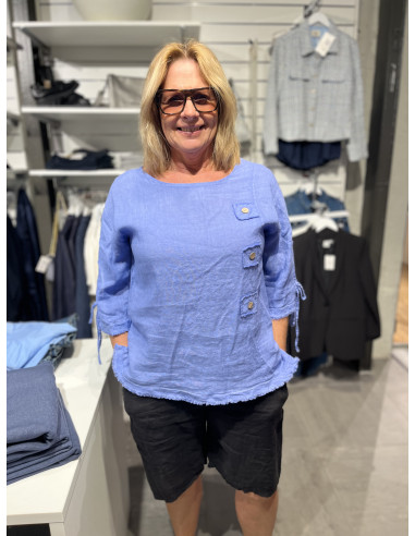 Super Belle 7828 Linneshorts - i två färger