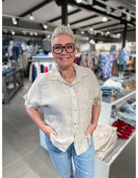 Super Belle 20341 Kort linneskjorta - i flera färger