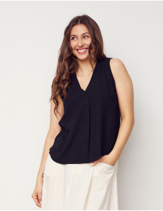 I Say 57638 Pearl v-neck top - i två färger