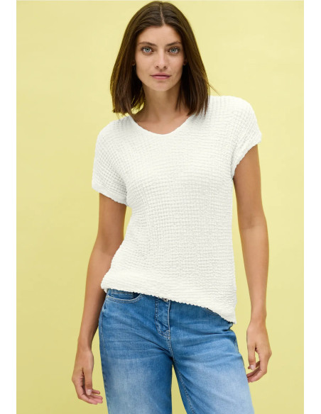 Cecil 323519 Crinkle t-shirt - i två färger