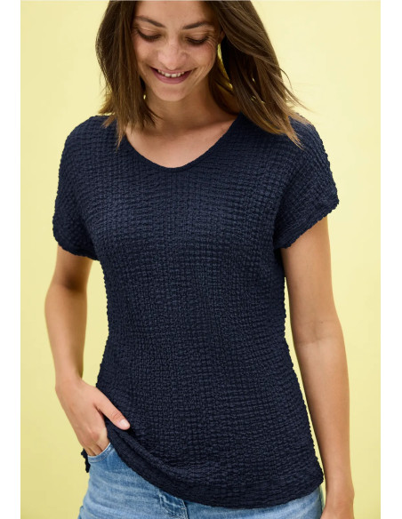 Cecil 323519 Crinkle t-shirt - i två färger