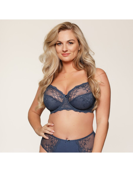 Lingadore 1400-5A Full coverage lace - Dark denim