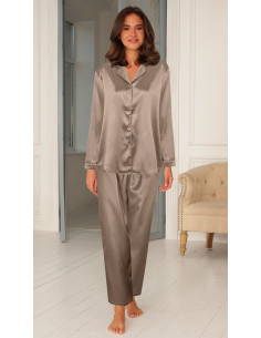 Lady Avenue 48-3010 Satin pyjamas - Moon rock 2