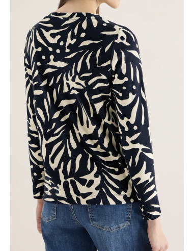 Cecil 324560 Two-Tone AOP Boatneck