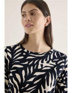 Cecil 324560 Two-Tone AOP Boatneck 2