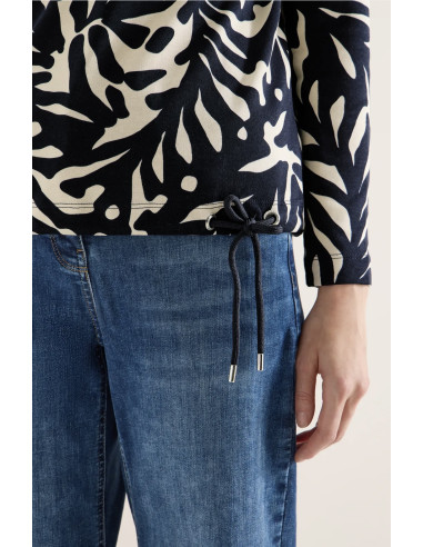 Cecil 324560 Two-Tone AOP Boatneck