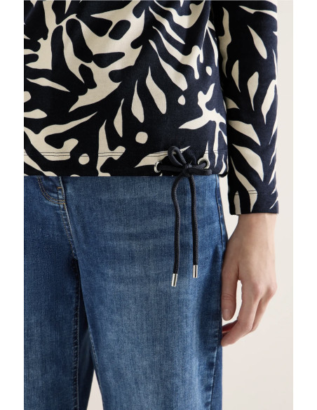 Cecil 324560 Two-Tone AOP Boatneck