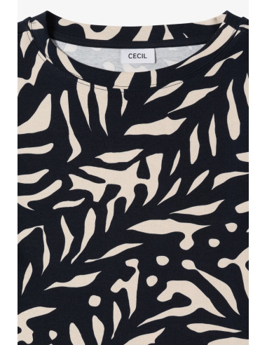 Cecil 324560 Two-Tone AOP Boatneck