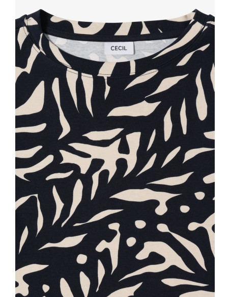 Cecil 324560 Two-Tone AOP Boatneck