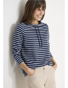 Cecil 324664 Striped funnel neck - i två färger