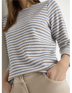 Cecil 324668 Striped 3/4 Knit - i två färger 2