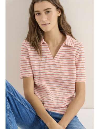 Cecil 324656 Striped pikétopp S/S - i två färger