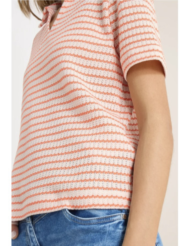 Cecil 324656 Striped pikétopp S/S - i två färger