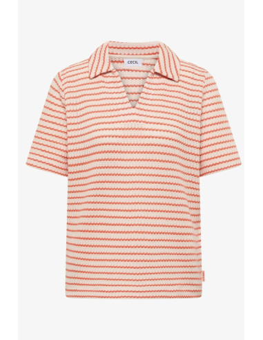 Cecil 324656 Striped pikétopp S/S - i två färger