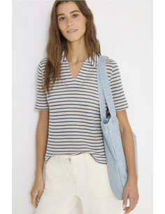 Cecil 324656 Striped pikétopp S/S - i två färger 2
