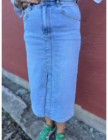 MiAmori SS26 Long denim skirt