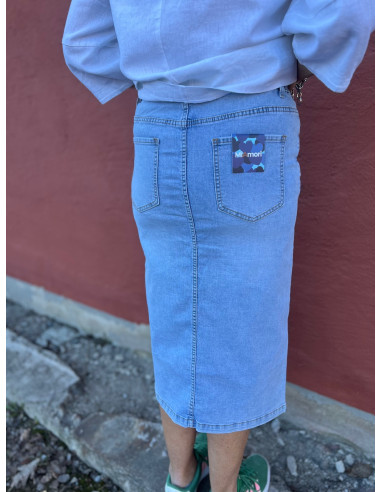 MiAmori SS26 Long denim skirt