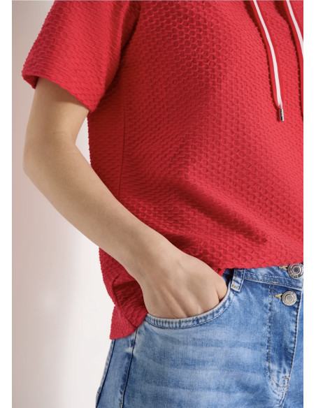 Cecil 325038 Structured Topp S/S - i två färger