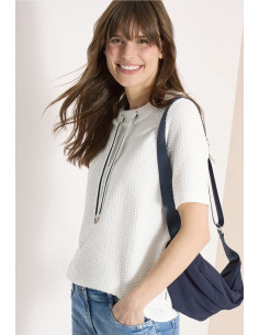 Cecil 325038 Structured Topp S/S - i två färger