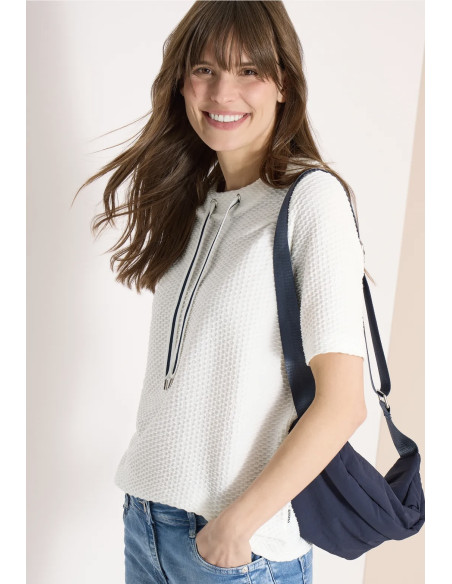 Cecil 325038 Structured Topp S/S - i två färger
