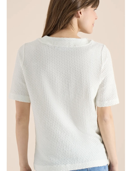 Cecil 325038 Structured Topp S/S - i två färger