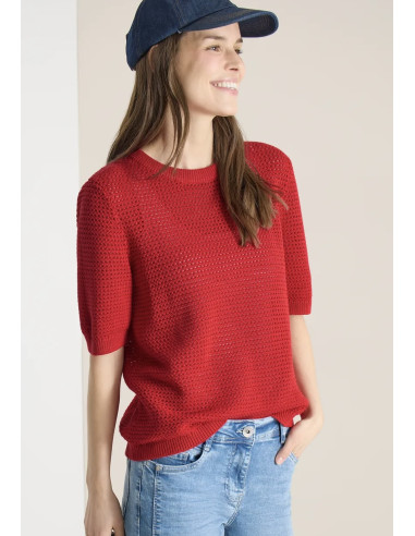 Cecil 303841 Structured roundneck - i flera färger