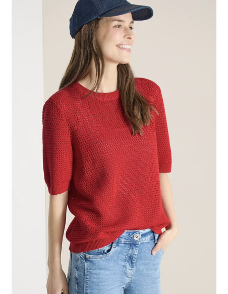 Cecil 303841 Structured roundneck - i flera färger