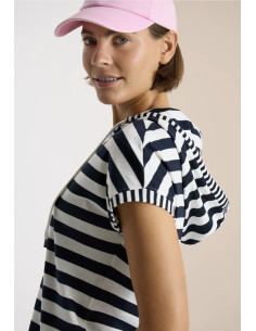Cecil 325049 Stripe hoddy S/S 2