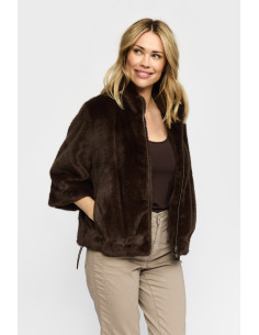 2 Biz Mirella Pälsjacka - Dark brown