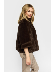2 Biz Mirella Pälsjacka - Dark brown 2
