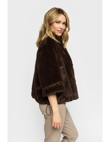 2 Biz Mirella Pälsjacka - Dark brown