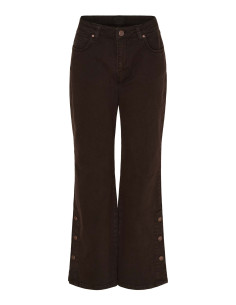 I Say 57858 Como twill button - Dark brown 2